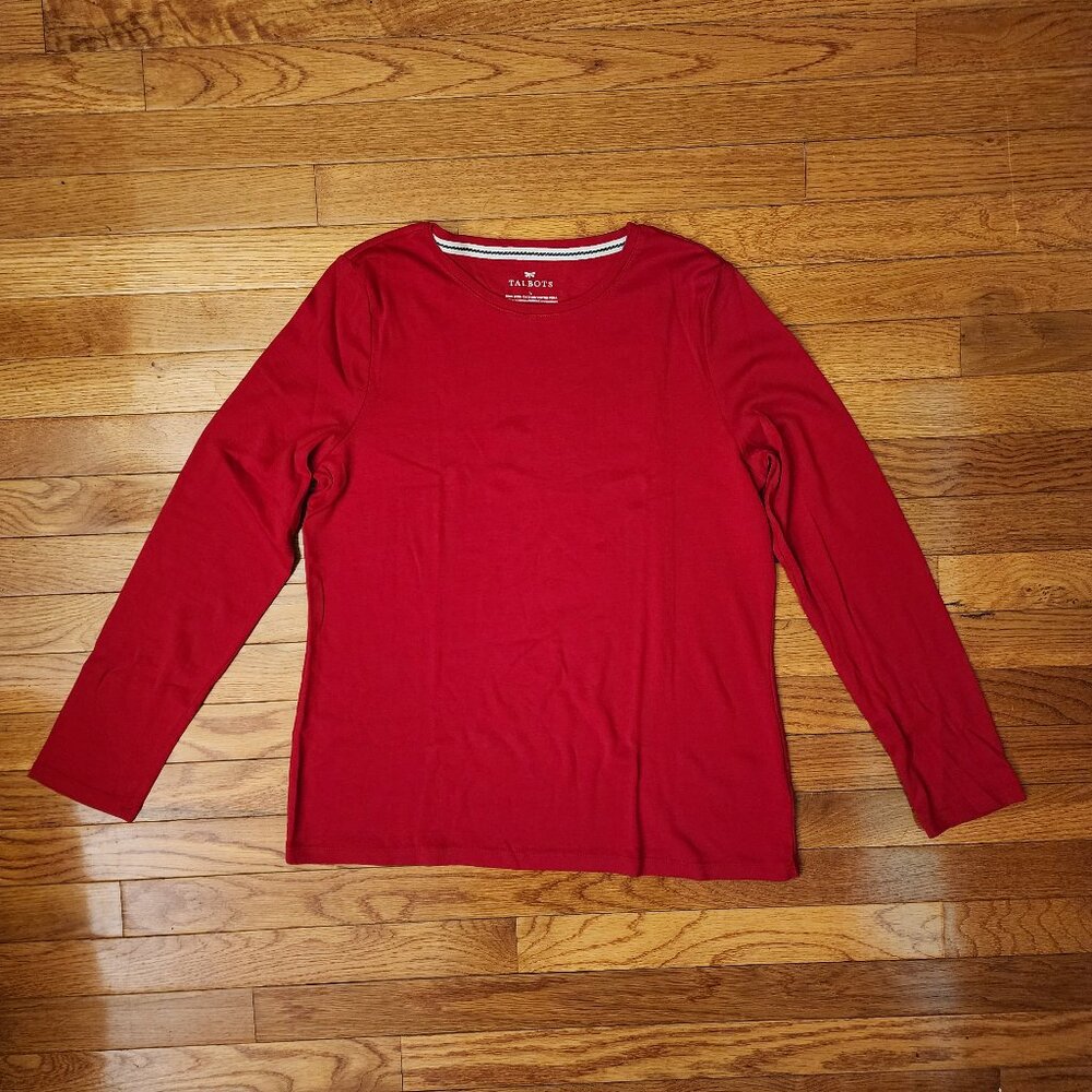 Talbots Red Long Sleeve Shirt